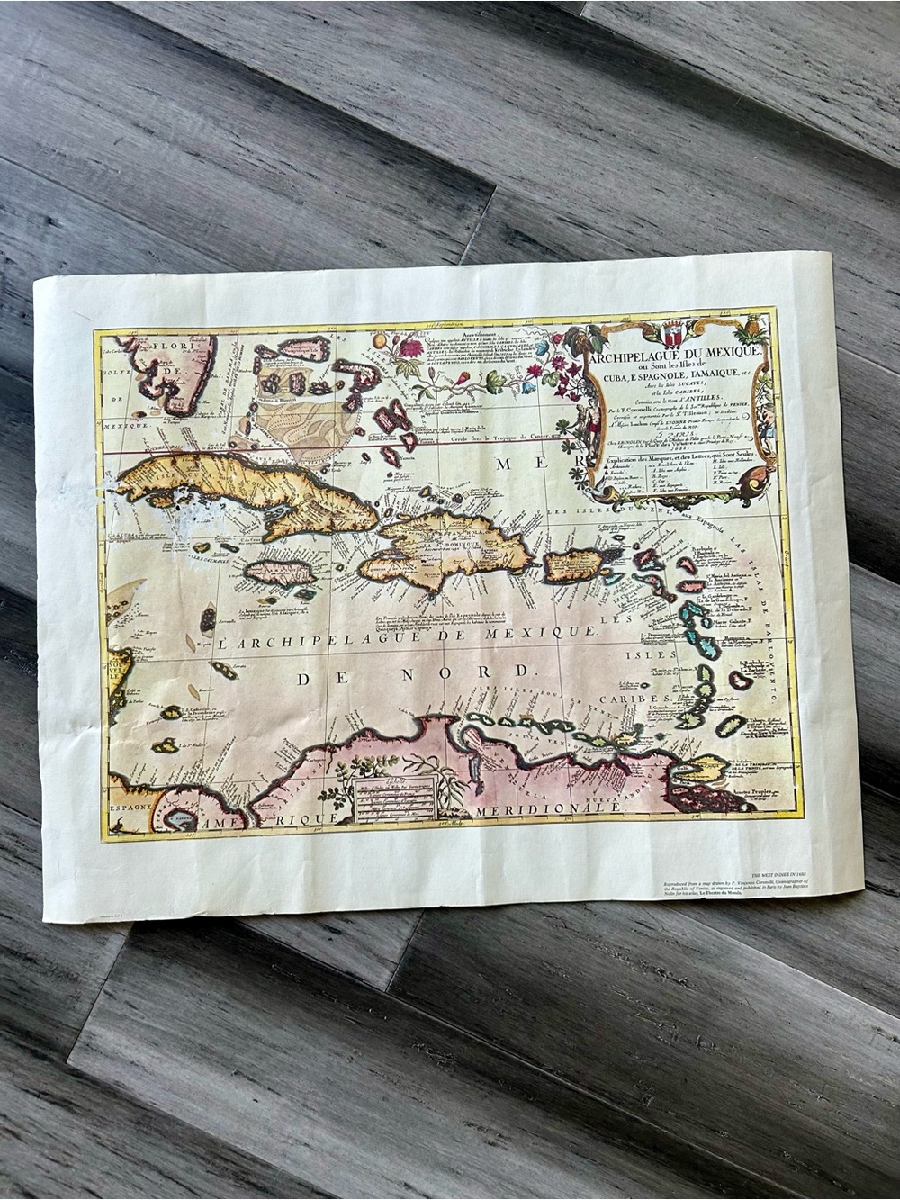 Vintage 1980s Maps of the Caribbean Treasure Hunters Map Bahamas Gulf Cuba - Picture 2 of 16